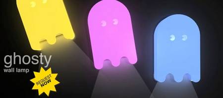 Ghosty Lamp makes Pac-Man ghosts on your wall