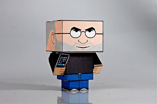 Make your own Steve Jobs cubee papercraft model