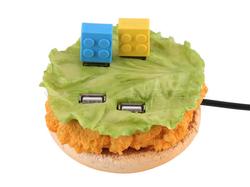 Delicious USB 4-Port Hub Shaped As Chicken Burger