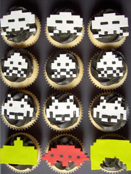 Amazing Space Invaders Cupcakes
