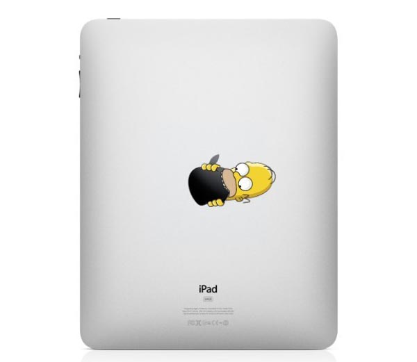 Two Colorful Homer Simpson iPad Decals