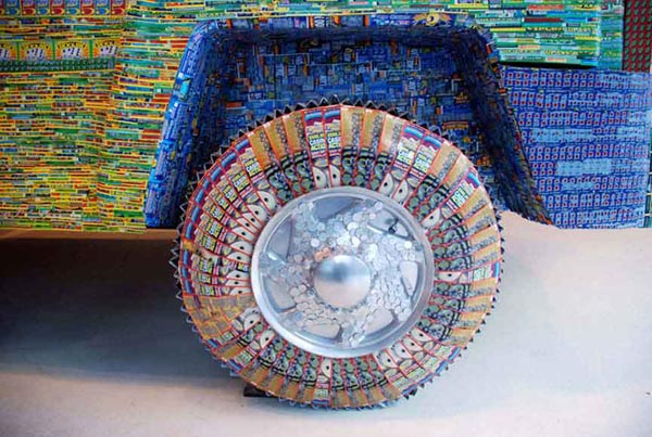Dream Car Covered with Lottery Tickers