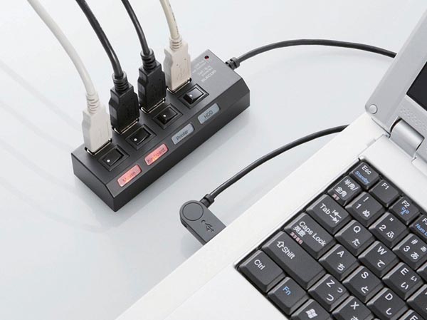Elecom Power Strip Styled USB Hub