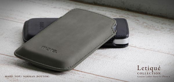 Genuine iPhone 4 Leather Sleeve by More-Thing | Gadgetsin
