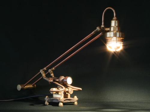 Steampunk Styled Found Art Lamps by Cory Barkman