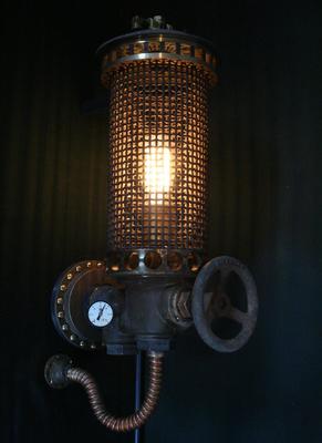 Steampunk Styled Found Art Lamps by Cory Barkman