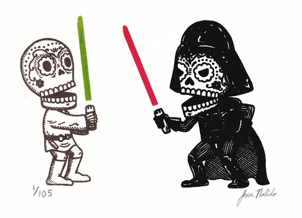 Now a group of traditional Mexican skull Star Wars characters has come