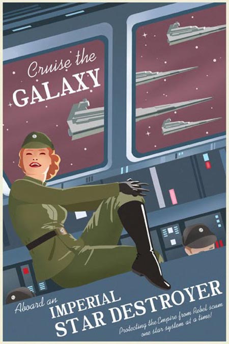 Vintage Star Wars Travel Posters by Steve Thomas