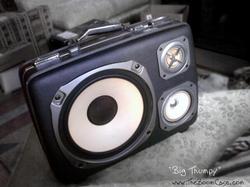 Retro Suitcase BoomBox for Modern Audio Devices