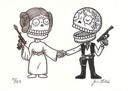 Traditional Mexican Skull Star Wars Characters by Jose Pulido