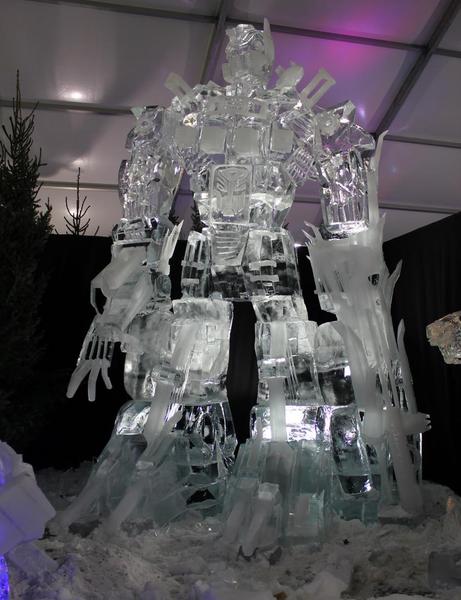 Giant Optimus Prime Ice Sculpture
