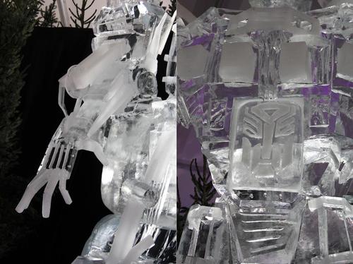Giant Optimus Prime Ice Sculpture