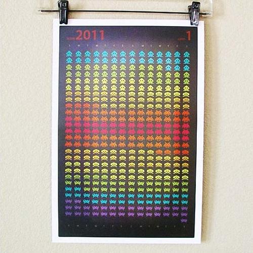 Space Invaders 2011 Calendar