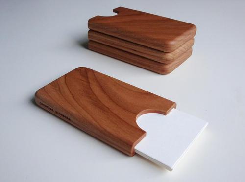 Handmade Wooden Business Card Holder