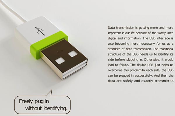 Practical Design Concept Double U USB Port