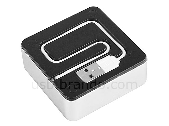 Push-Push 4-Port USB Hub with Card Reader