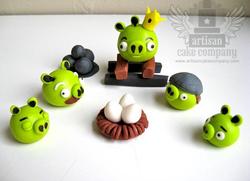 Edible Angry Birds Cake Toppers
