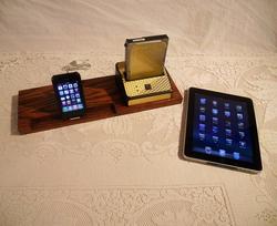Wooden iPhone/ iPad Docking Station with Hard Drive Bay
