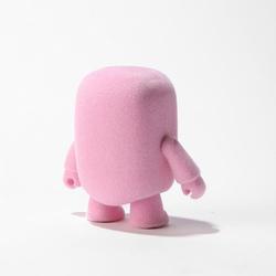 Cute Flocked Pink Domo Mini Figure
