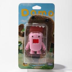 Cute Flocked Pink Domo Mini Figure