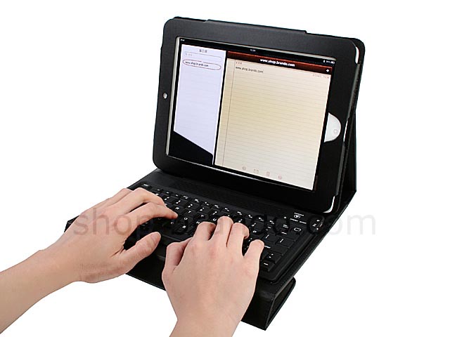 iPad 2 Leather Case with Bluetooth Keyboard