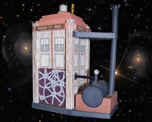 Steampunk Doctor Who TARDIS Paper Craft