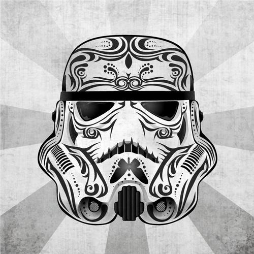 Mexican Traditional Skull Styled Star Wars Prints