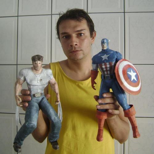 Wolverine and Captain America Paper Crafts