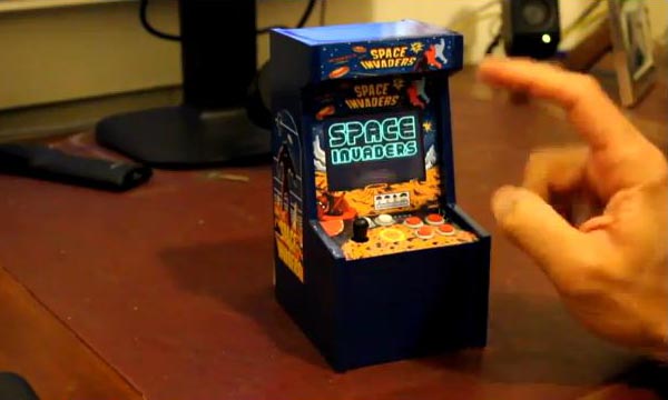 Homemade Space Invaders Mini Arcade Cabinet