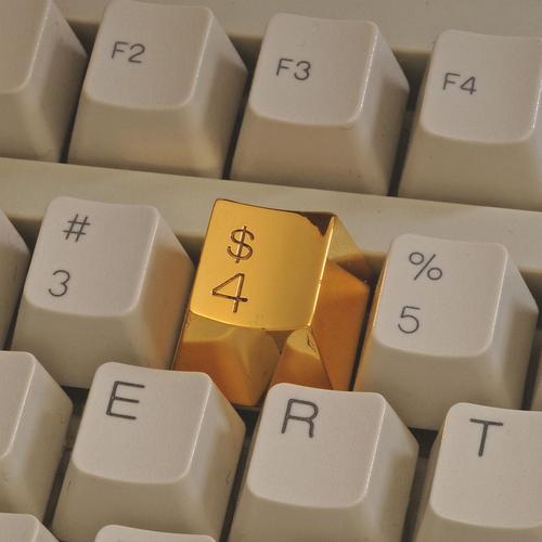 A Jewel Gold Key $4 for Your Computer Keyboard