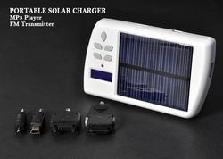 Portable Solar Charger with MP3 Player and FM Transmitter