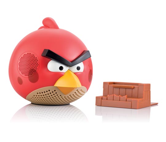 Red and Black Angry Birds Portable Speakers and iPhone Docks