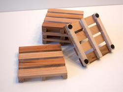 Wooden Pallet Styled Coaster Set