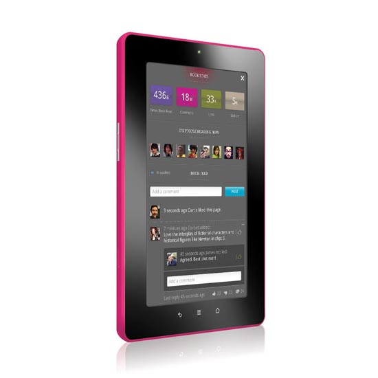 Kobo Vox is available in 4 colors, including pink, green, blue and ...