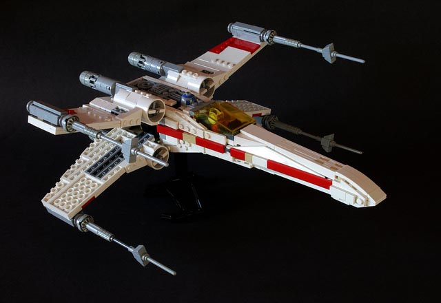 Star Wars X-Wing Starfighter Built with LEGO Bricks
