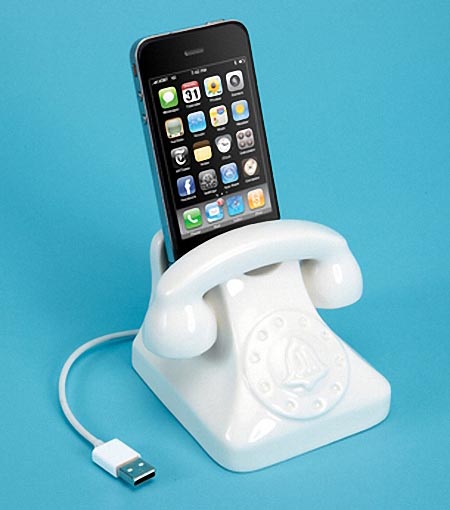 Jonathan Adler Retro Phone Styled Porcelain iPhone Dock