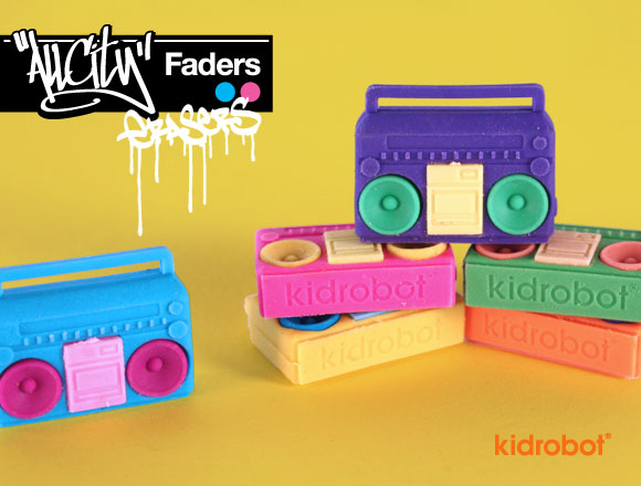 Kidrobot All City Boombox Eraser Set