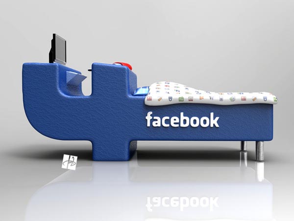 Facebook Themed Bed