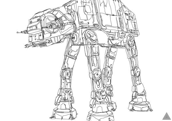 Awesome One-line-drawing Star Wars Illustrations