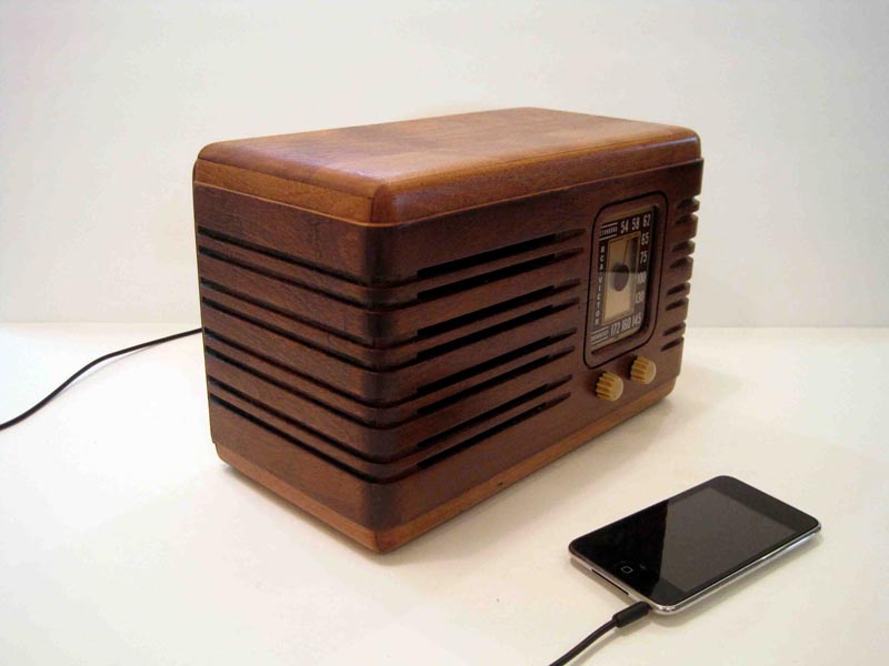 Handmade Speaker System with AM/FM Radio