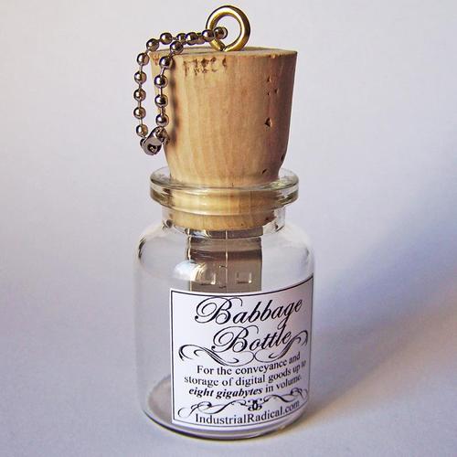 Babbage Bottle Steampunk USB Flash Drive