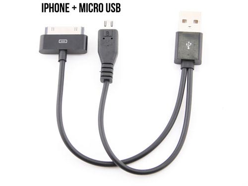 2-Connector USB Sync and Charging Cable