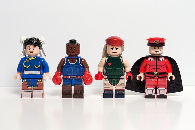 Custom Street Fighter 2 LEGO Minigures