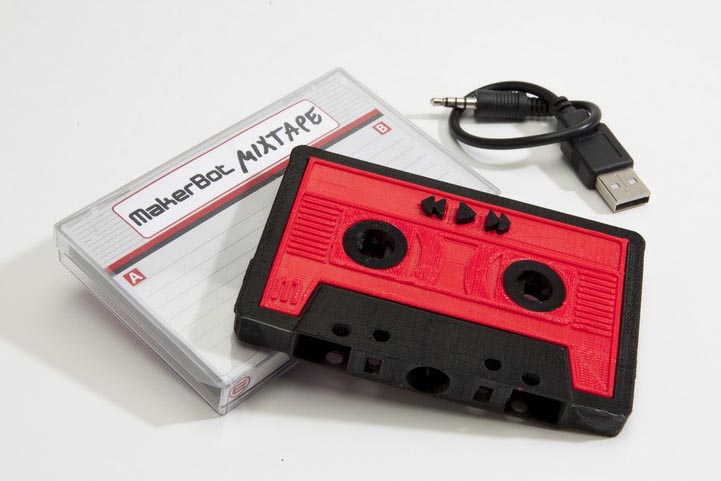MakerBot Mixtape 3D Printed MP3 Player