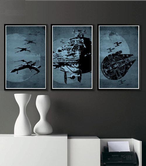 Star Wars Woodcut Styled Poster Set