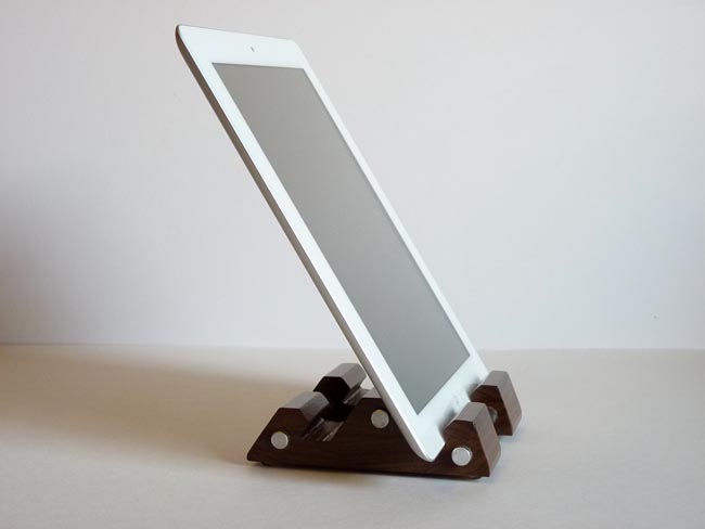 The Wood and Aluminum iPad Stand