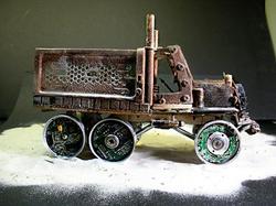 Awesome Steampunk Truck Sculpture with Wireless Router