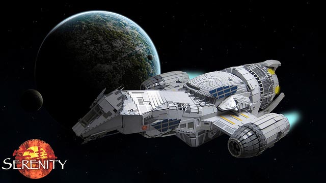 Awesome 7-Foot LEGO Serenity Model
