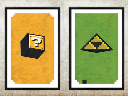 Retro NES Video Game Inspired Poster Set