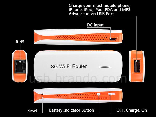 Multi Functional Mobile Wireless Router with Backup Battery